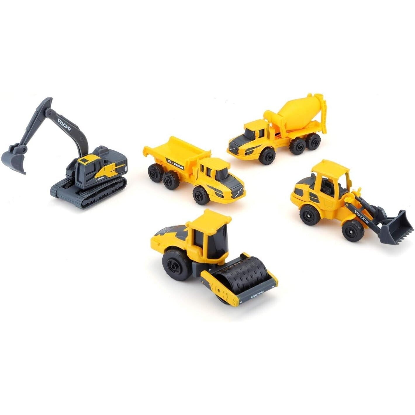 Maisto Mini Work Machines Volvo Construction 3 5 Pack Giggle Monkey Toys