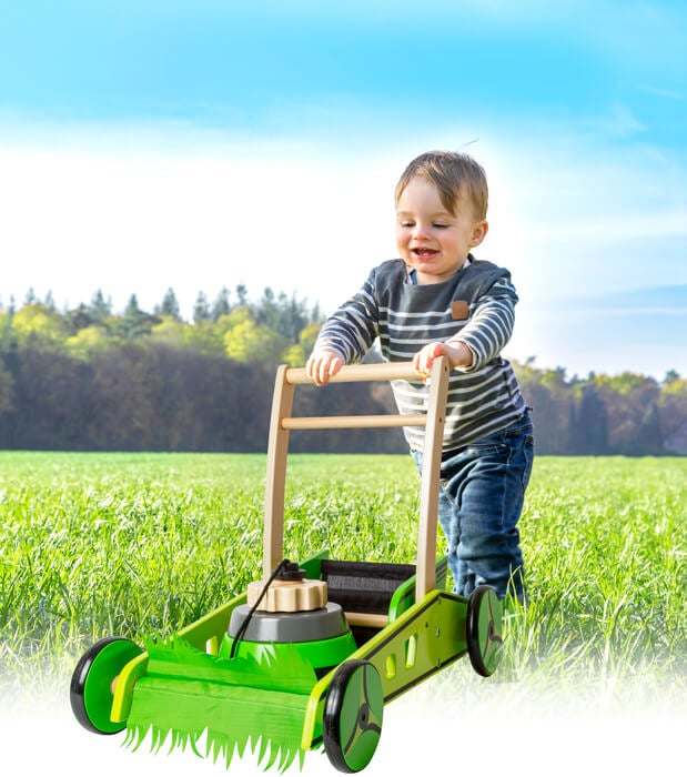 Lawn Mower Baby Walker Giggle Monkey Toys