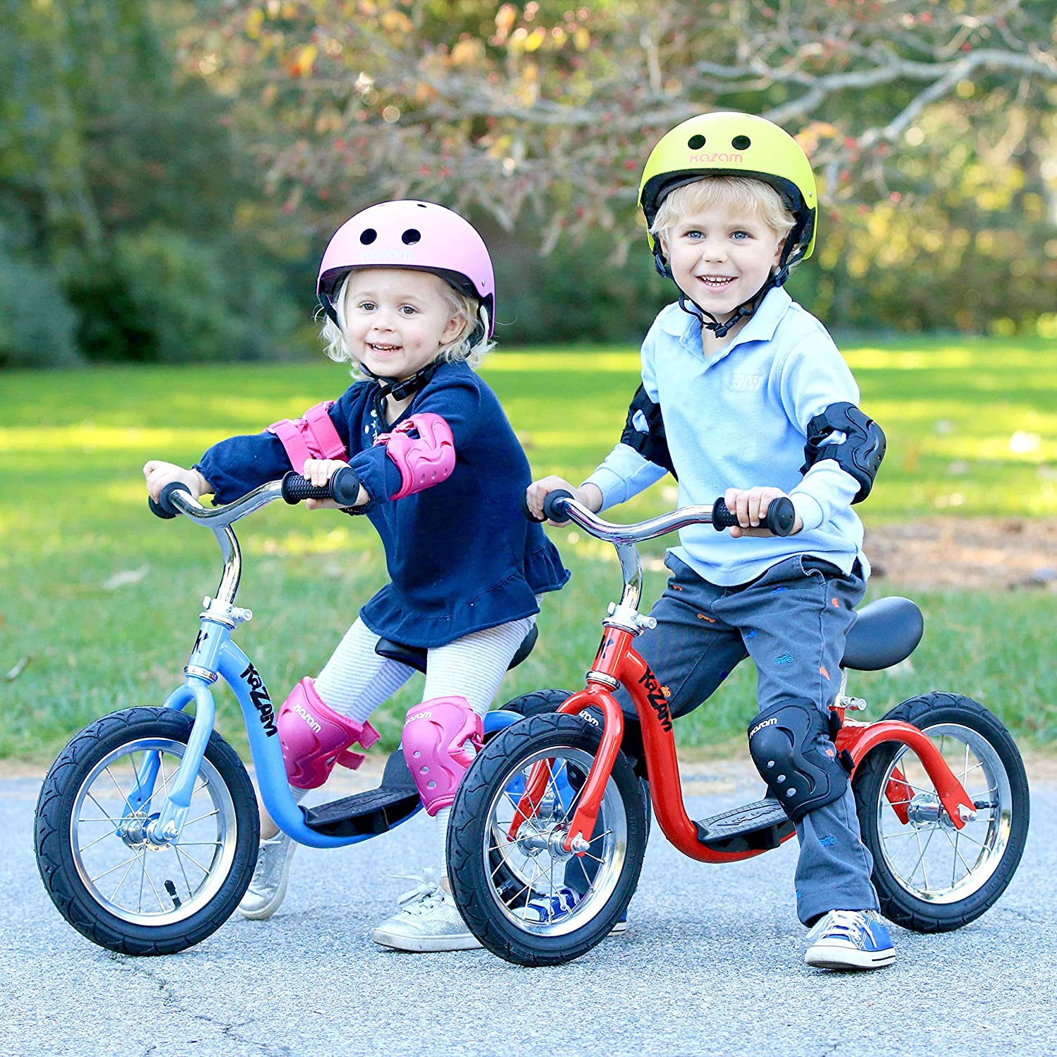 Balance Bike Metalic Bright Blue Giggle Monkey Toys