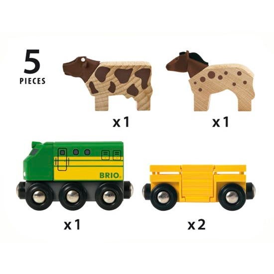 Brio Farm Train Set Giggle Monkey Toys